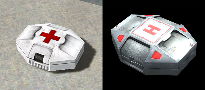 L: older Halo games, R: newer Halo games